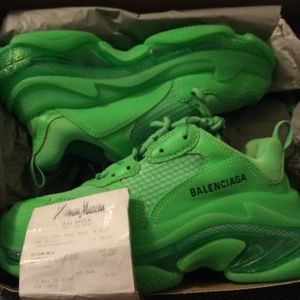 Green Triple S Balenciaga Sneaker (Size 38)